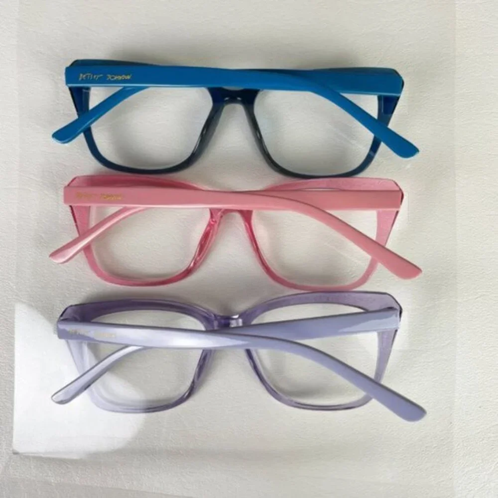 Betsey Johnson +2.00 Reading Glasses Purple Pink Blue